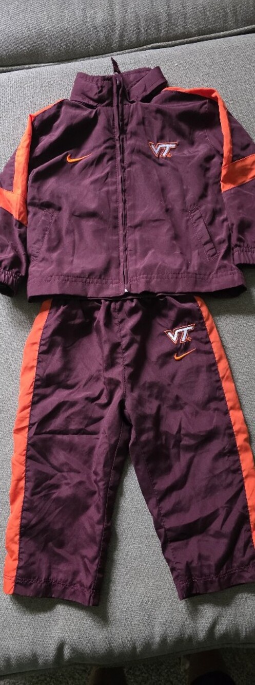 Virginia Tech Maroon & Orange Nike Track Jacket and Pants Set